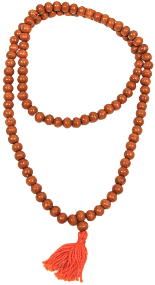 Mala hout bruin 35 cm oranje kwast