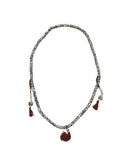 Mala ketting been wit/zwart 35 cm