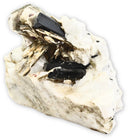 Mica, Toermalijn, Topaas op Calciet, nr. 258