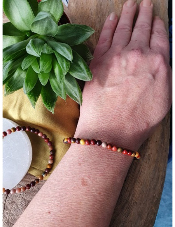 Edelsteen Armband - Mokaiet - 4 mm
