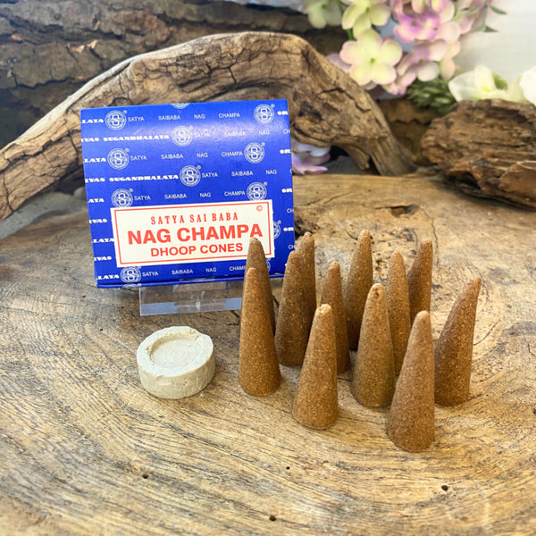 Orginele Nag Champa wierook wereldwijd populair 10 kegels per doosje