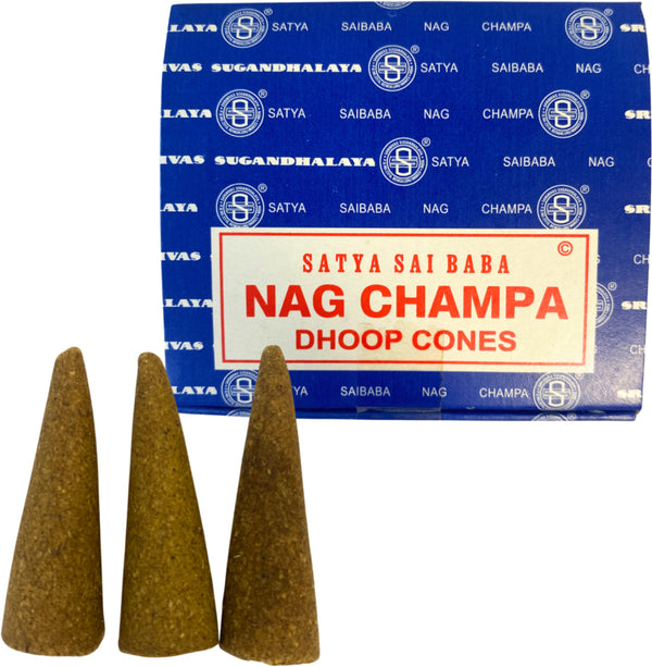 Orginele Nag Champa wierook wereldwijd populair 10 kegels per doosje