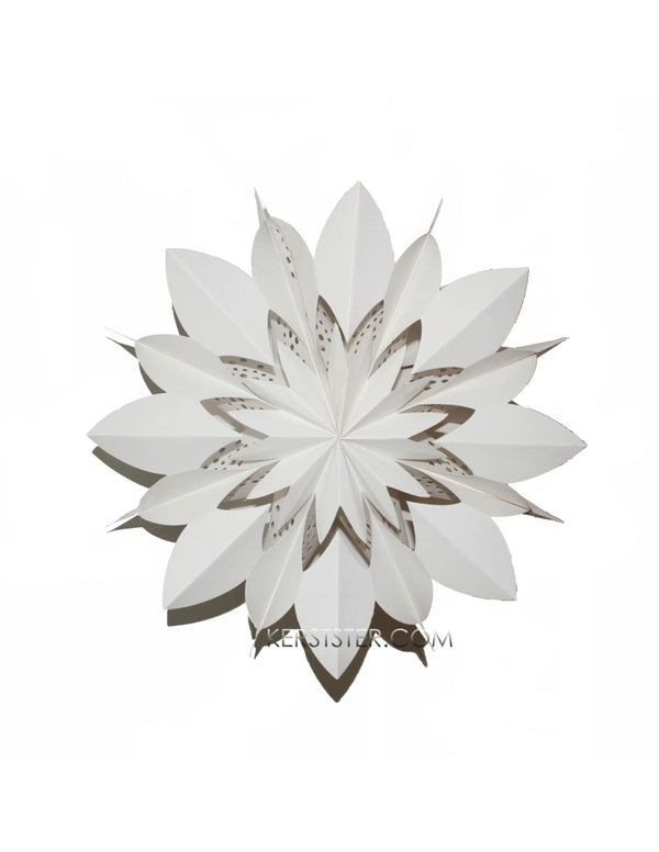 nr. 46 - Witte Snowflake "flower" (zonder verlichtingsset)