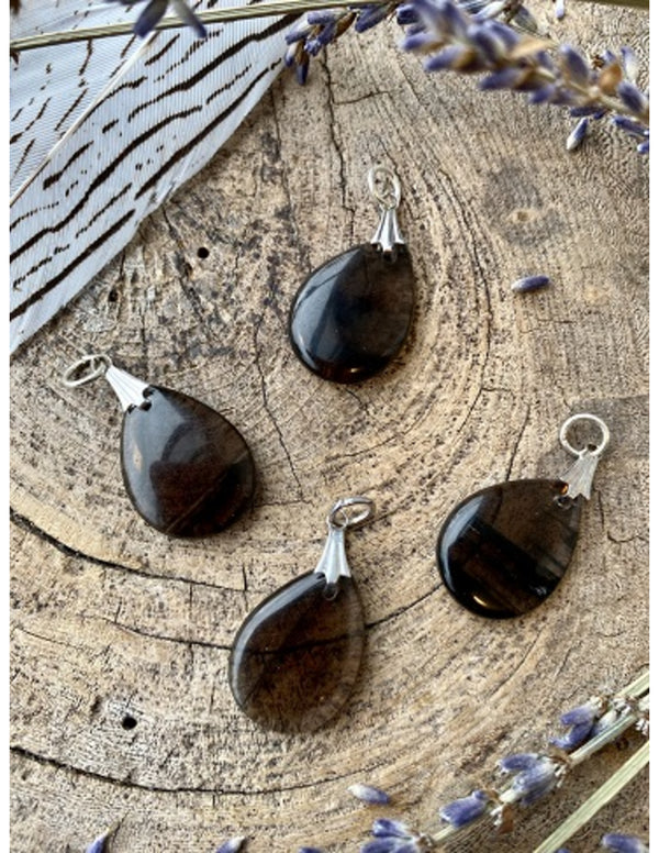 Edelsteen Hanger Obsidaan Lamellen (2,5 cm)