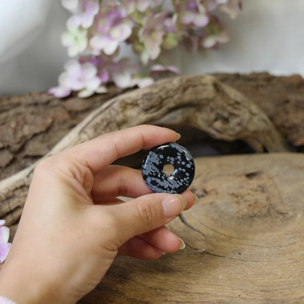 Donut Obsidiaan Sneeuwvlok (30 mm)