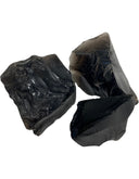 Obsidiaan zwart 100 gr. ruwe brokjes
