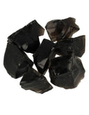 Obsidiaan zwart 250 gr. ruwe brokjes