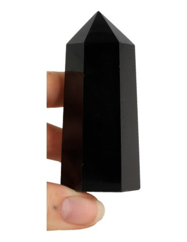 Edelsteen Obelisk Punt Obsidiaan 70 - 80 mm