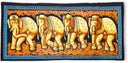 Olifanten Doek - Goudkleur - wandkleed 115 cm x54 cm