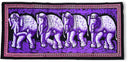 Olifanten Doek - Paars - wandkleed 115 cm x54 cm