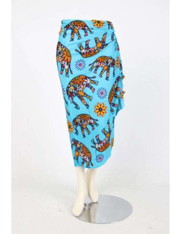 Om Namaste Sarong - 308 - Olifanten - blauw