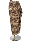 Om Namaste Sarong - 502 - Dierenprint - Luipaard - Beige