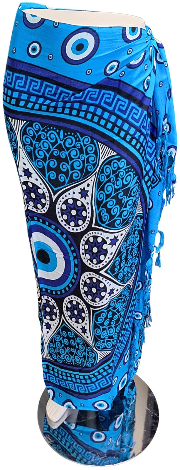 Om Namaste Sarong - 503 - Blauwe Mandala - Griekse Stijl