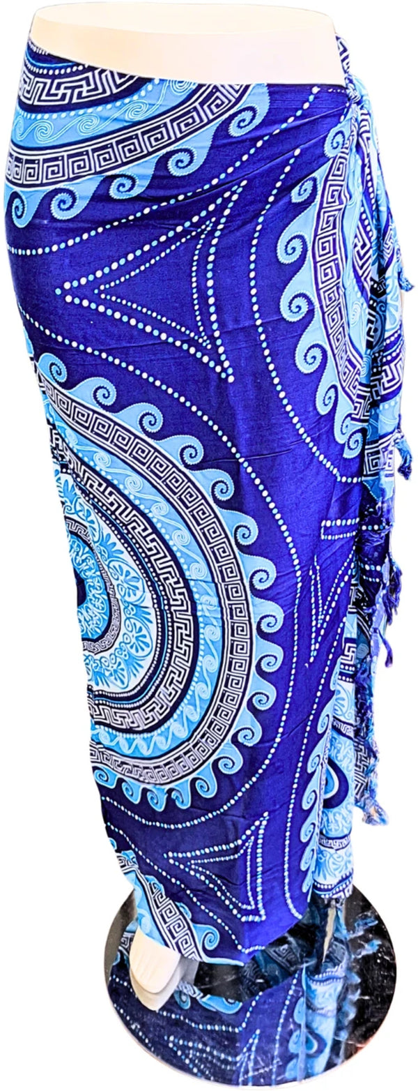 Om Namaste Sarong - 504 - Blauwe Mandala - Griekse Stijl