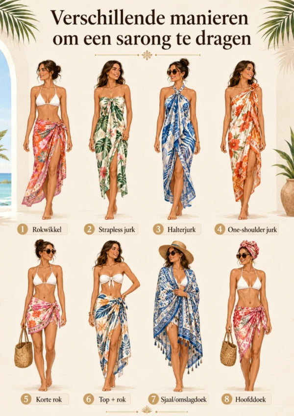 Kleurrijke Balinese Sarong Veelzijdige Pareo voor Zomer Stijl