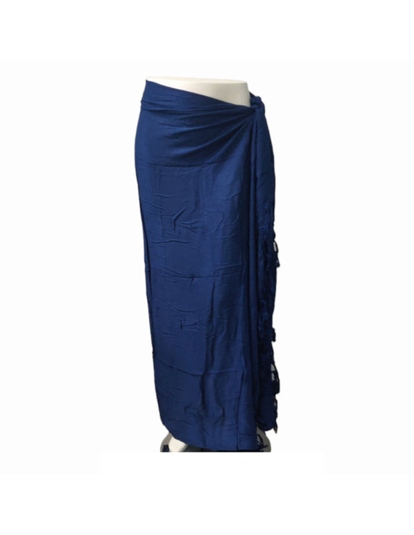 Om Namaste Sarong - 635 - Blauw effen