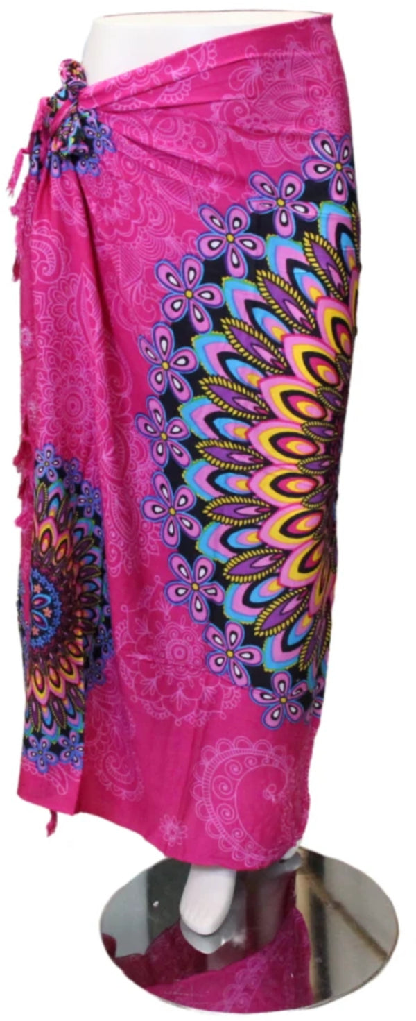 Om Namaste Sarong - 648 - Bloemrijke Mandala - roze