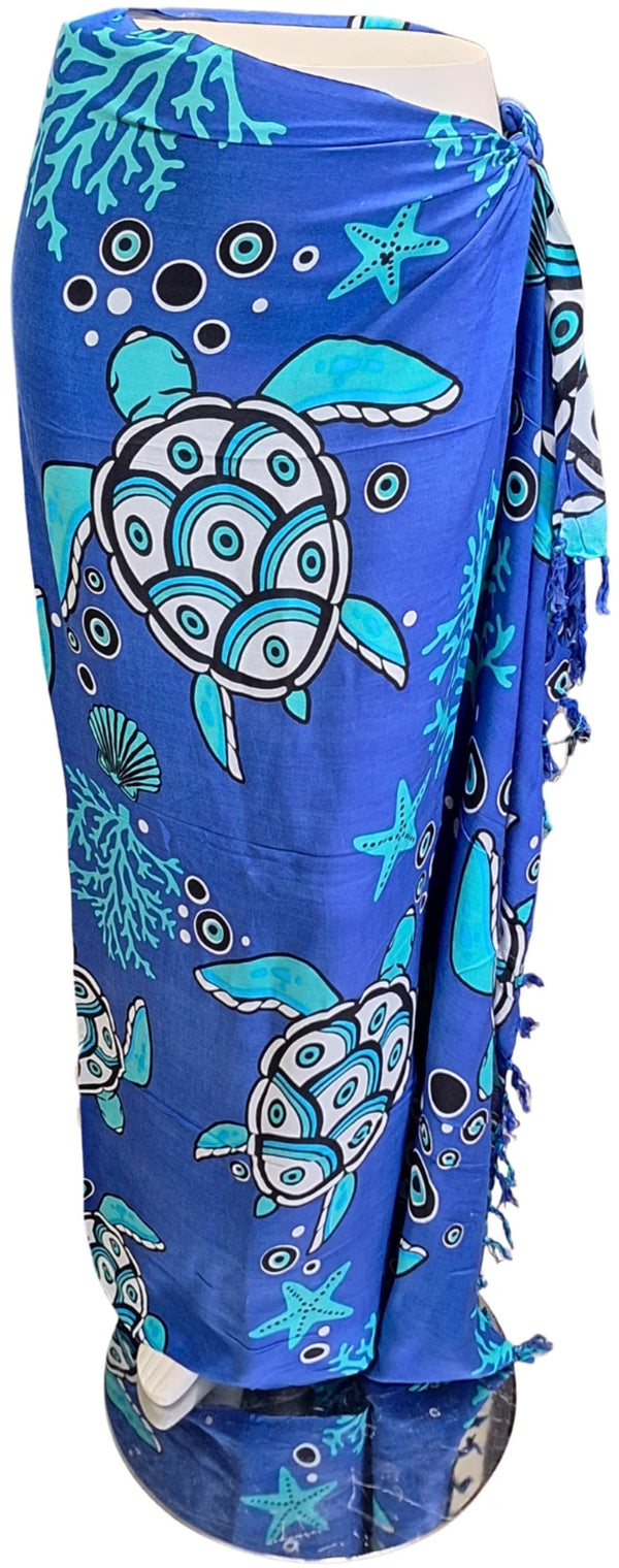Om Namaste Sarong - 664 - Schildpadjes en Zeeleven