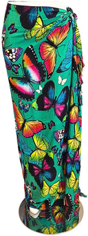 Om Namaste Sarong - 669 - Vlinders op groen