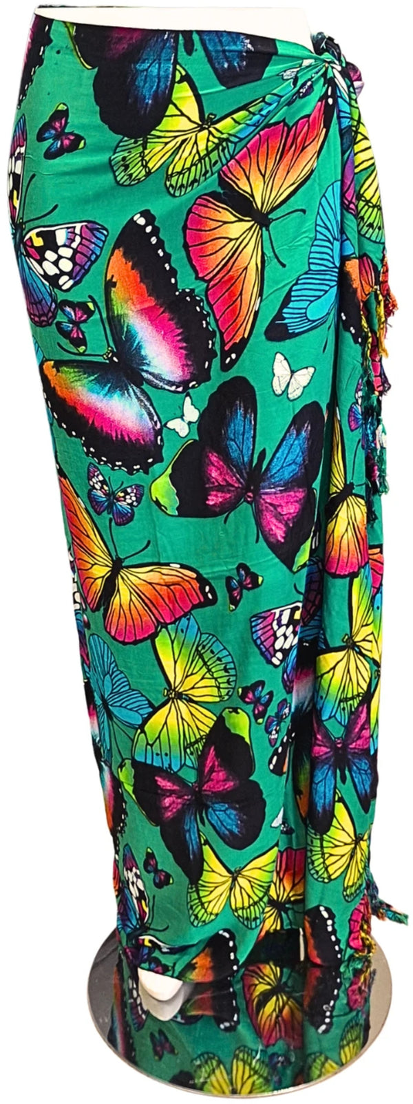 Om Namaste Sarong - 669 - Vlinders op groen