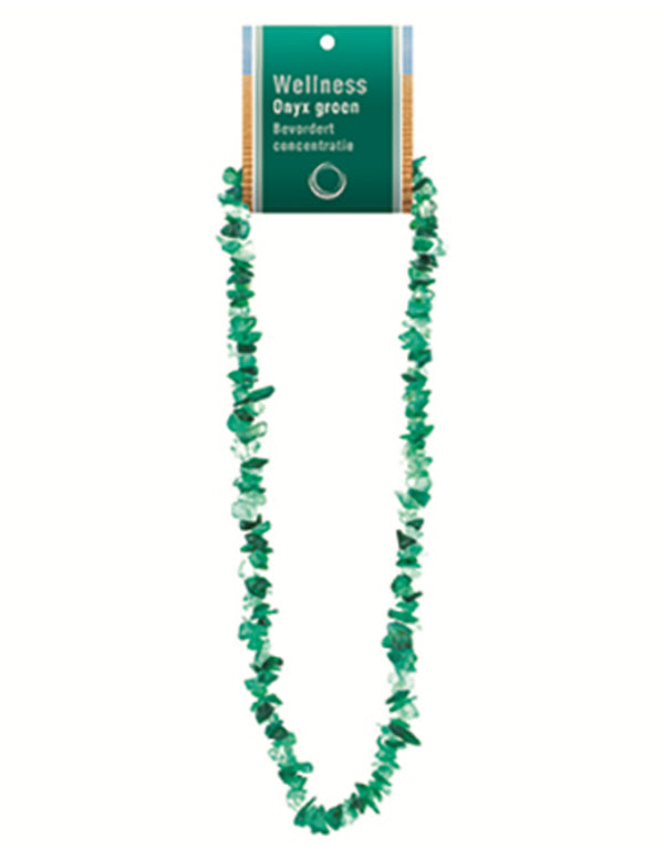 Onyx groen splitketting + kaart