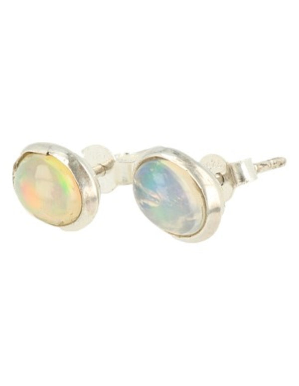 Opaal Oorstekers 925 Sterling Zilver Ethiopië Per Paar
