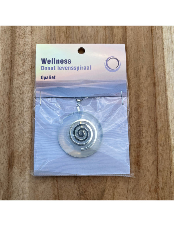 Opaliet Donut Levensspiraal Synthetische Steen met Hanger