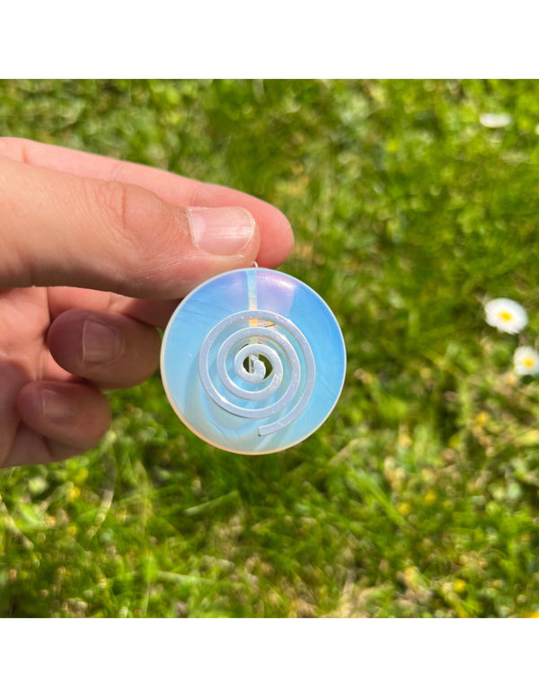 Opaliet Donut Levensspiraal Synthetische Steen met Hanger