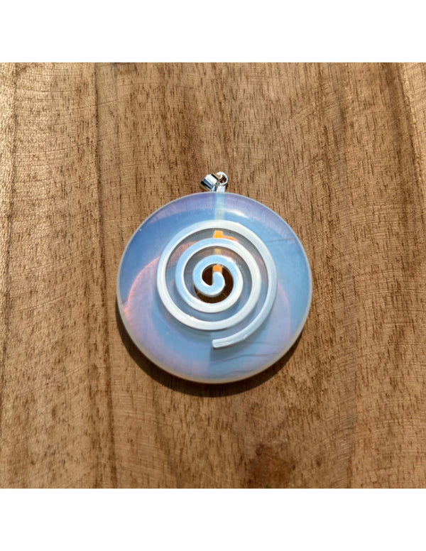Opaliet Donut Levensspiraal Synthetische Steen met Hanger