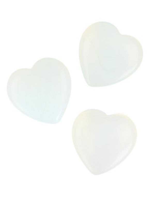 Opaliet edelsteen hart 25 mm (synth)