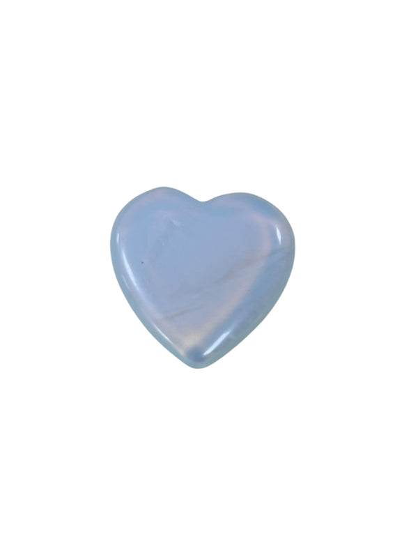 Opaliet hart 30 mm (synth) edelsteen
