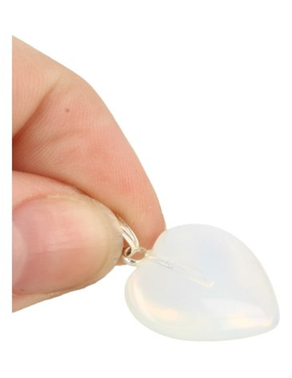 Hartvormige Edelstenen Hanger Opaliet (20 mm)