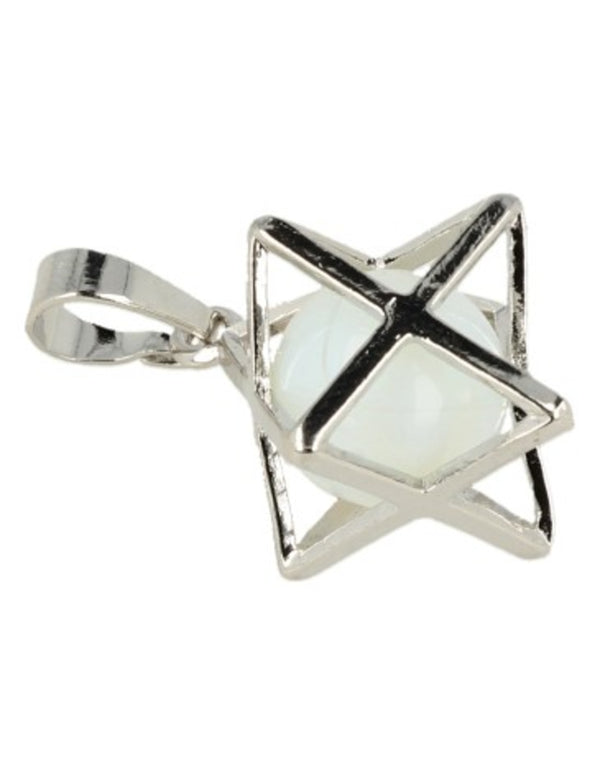 Edelstenen Hanger Opaliet Merkabah (Synthetisch)