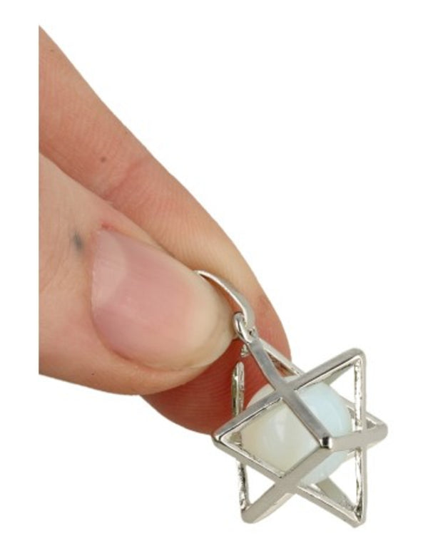Edelstenen Hanger Opaliet Merkabah (Synthetisch)