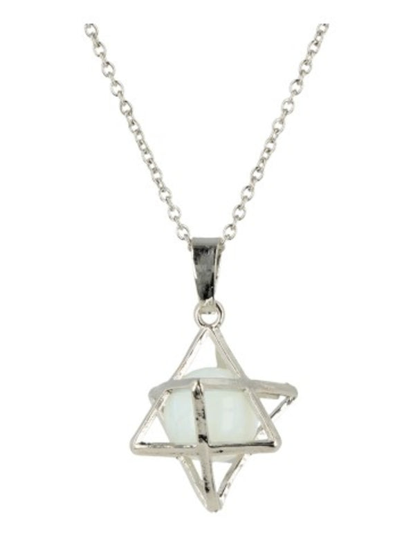 Edelstenen Hanger Opaliet Merkabah (Synthetisch)
