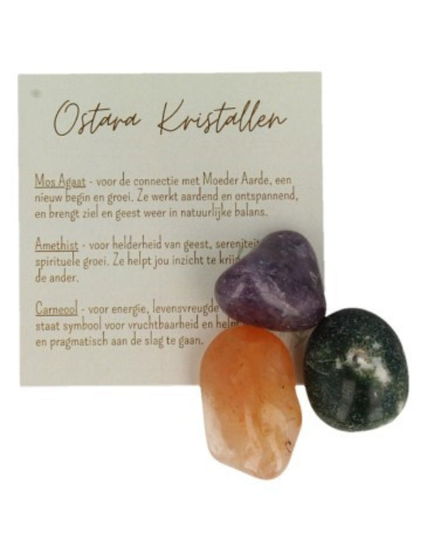 Ostara Trommelstenen Set - 3 stenen