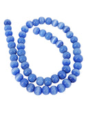 Parelmoer blauw kralen streng (gekleurd) 7 mm