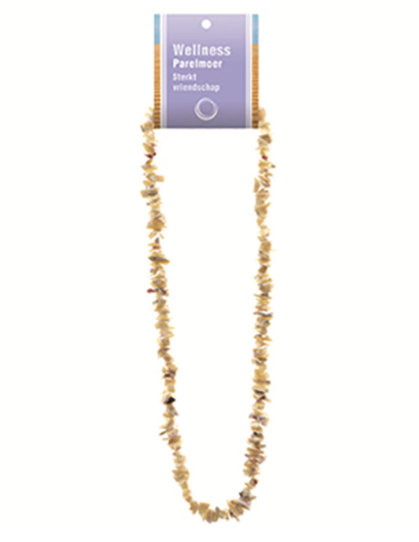 Parelmoer splitketting + kaart