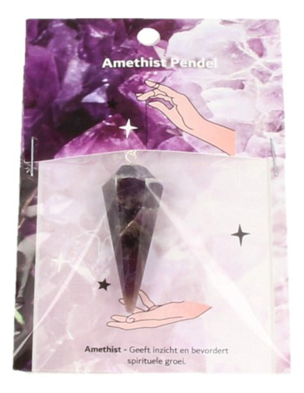 Pendel facet + kaart Amethist