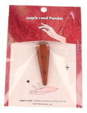 Pendel facet + kaart Jaspis rood