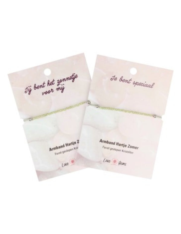 Edelsteen Armband Peridoot - Hartje Zomer - Love Gems