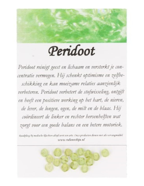 Peridoot Kralen 5 mm Plakjes 17 Stuks voor Sieraden en Optimisme