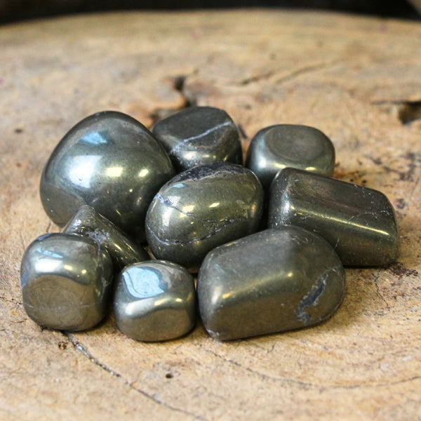 Trommelstenen Pyriet - 100 gram