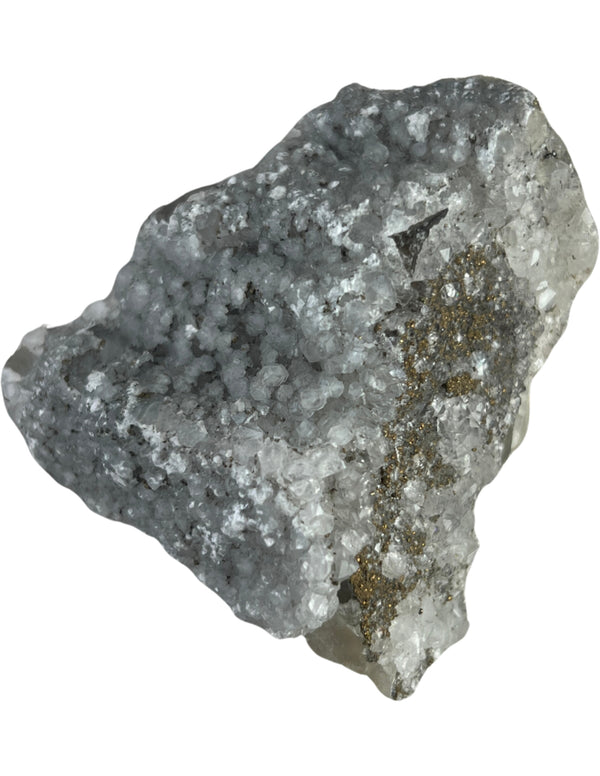 Pyriet op Calciet en Fluoriet ruw nr.24