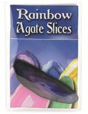Regenboog agaatschijven displayset 1 st. paars