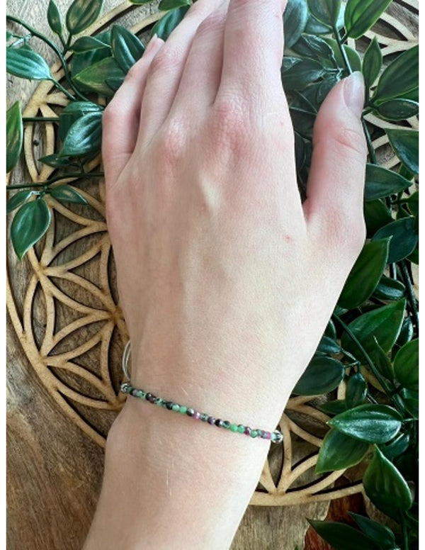 Edelsteen Armband Robijn in Zoisiet – Hartje Zomer – Love Gems