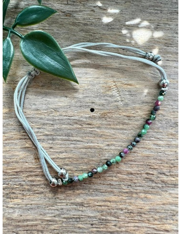 Edelsteen Armband Robijn in Zoisiet – Hartje Zomer – Love Gems