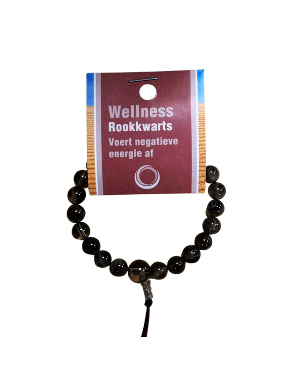 Rookkwarts Powerbead Armband 18 Cm 8 Mm Madagaskar