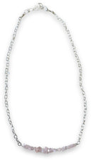 Edelstenen Bar Ketting Roze Kwarts