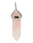 Roze kwarts dubbeleinder hanger